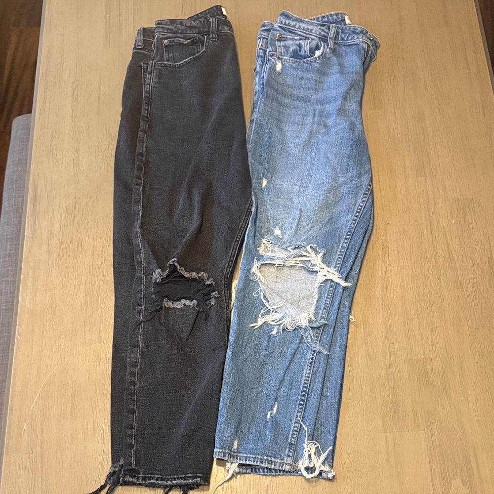 2 pairs!! Abercrombie & Fitch - The Mom High Rise Jeans